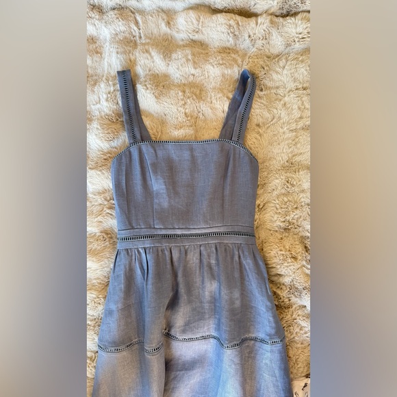 Reformation Everett Linen Dress in Cornflower.Brand new without tags,never worn. - Picture 12 of 16